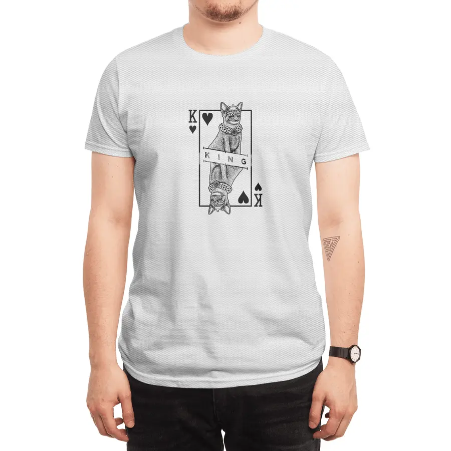 Abyssinian Cat Lover King Of Hearts Spor T-Shirt