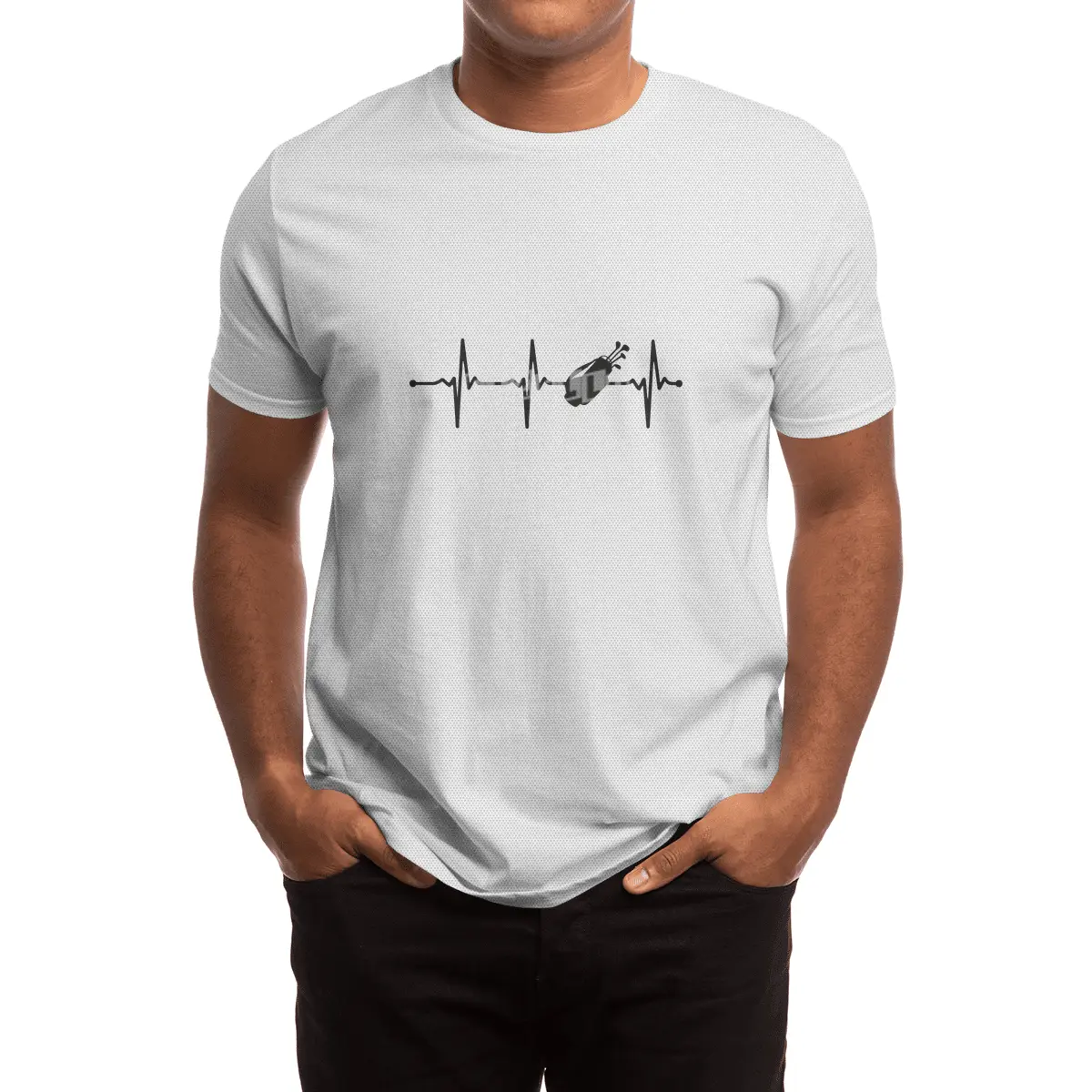 Golf Club ECG Heartbeat Pulse Bv Spor T-Shirt