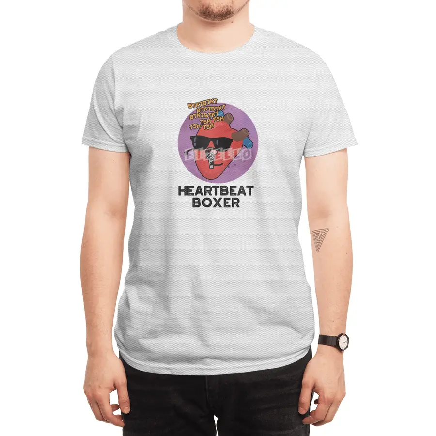 Heartbeat Boxer Cute Music Heart Pun Spor T-Shirt