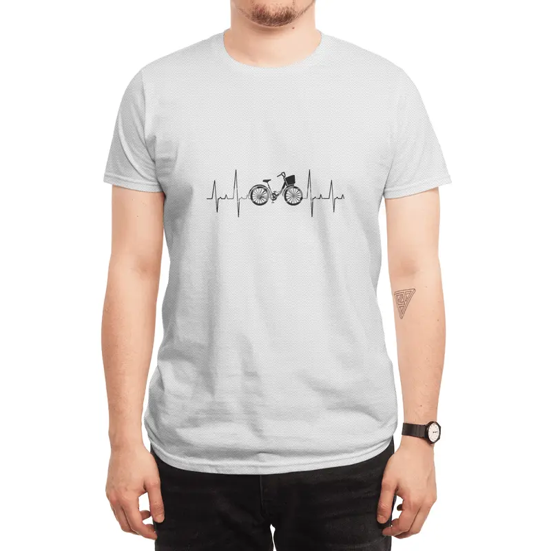 Heartbeat City Bike Bicycle Pulse Heartbeat Spor T-Shirt