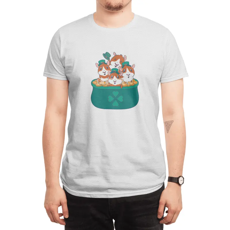 Guinea Pigs St Patricks Day Pot of Gold Spor T-Shirt