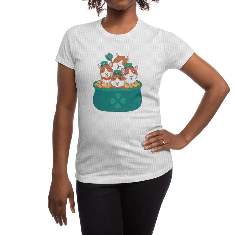 Guinea Pigs St Patricks Day Pot of Gold Spor T-Shirt