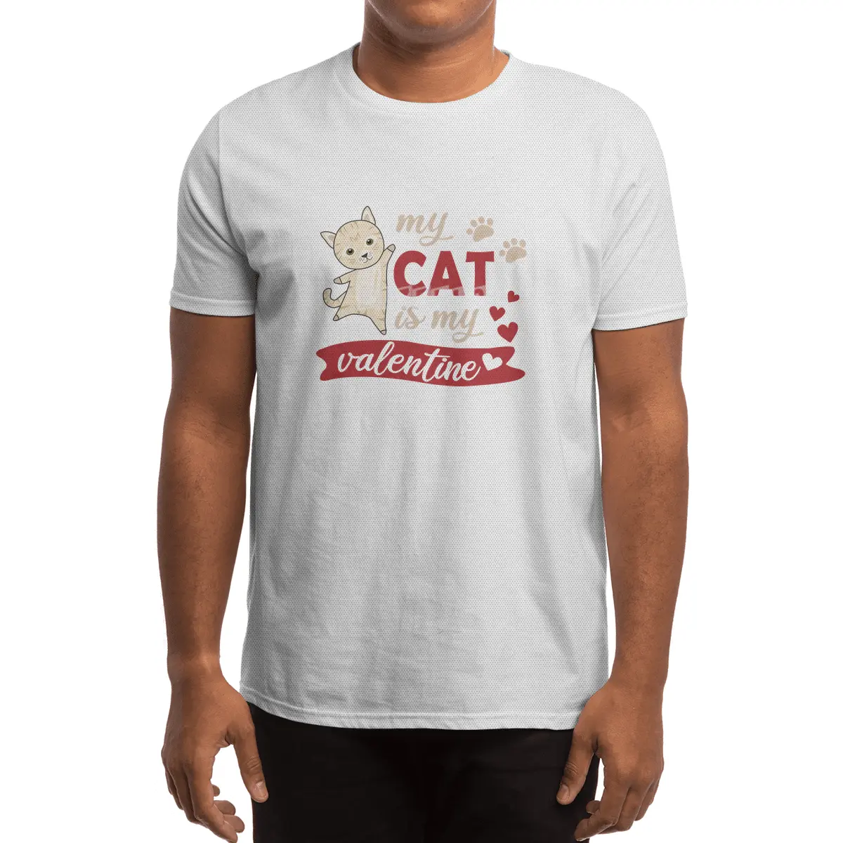 Cute Cat Valentine's Day My Cat Is My Valentine Spor T-Shirt