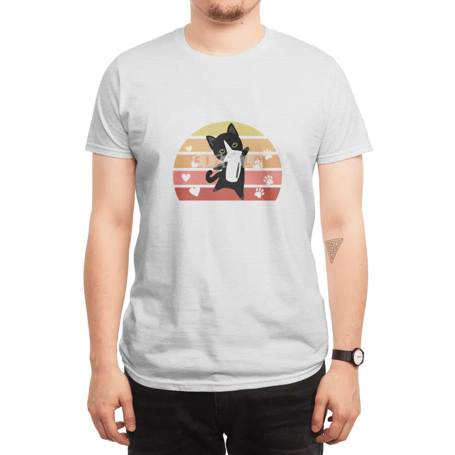 My Cat Is My Valentine Black Cat Vintage Spor T-Shirt