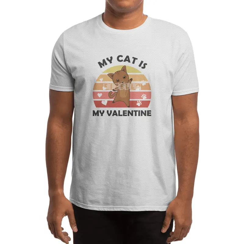 My Cat Is My Valentine Cats Heart Love Vintage Spor T-Shirt