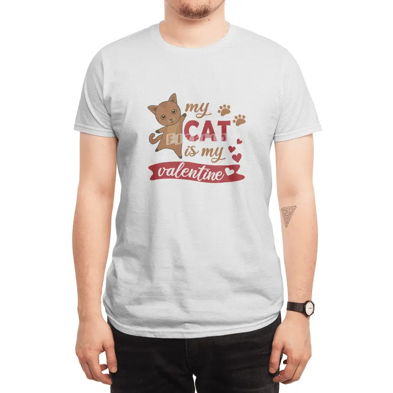 My Cat Is My Valentine Cute Cat Mom Brown Spor T-Shirt