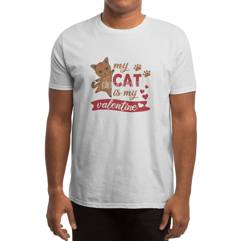 My Cat Is My Valentine Cute Cat Mom Brown Spor T-Shirt