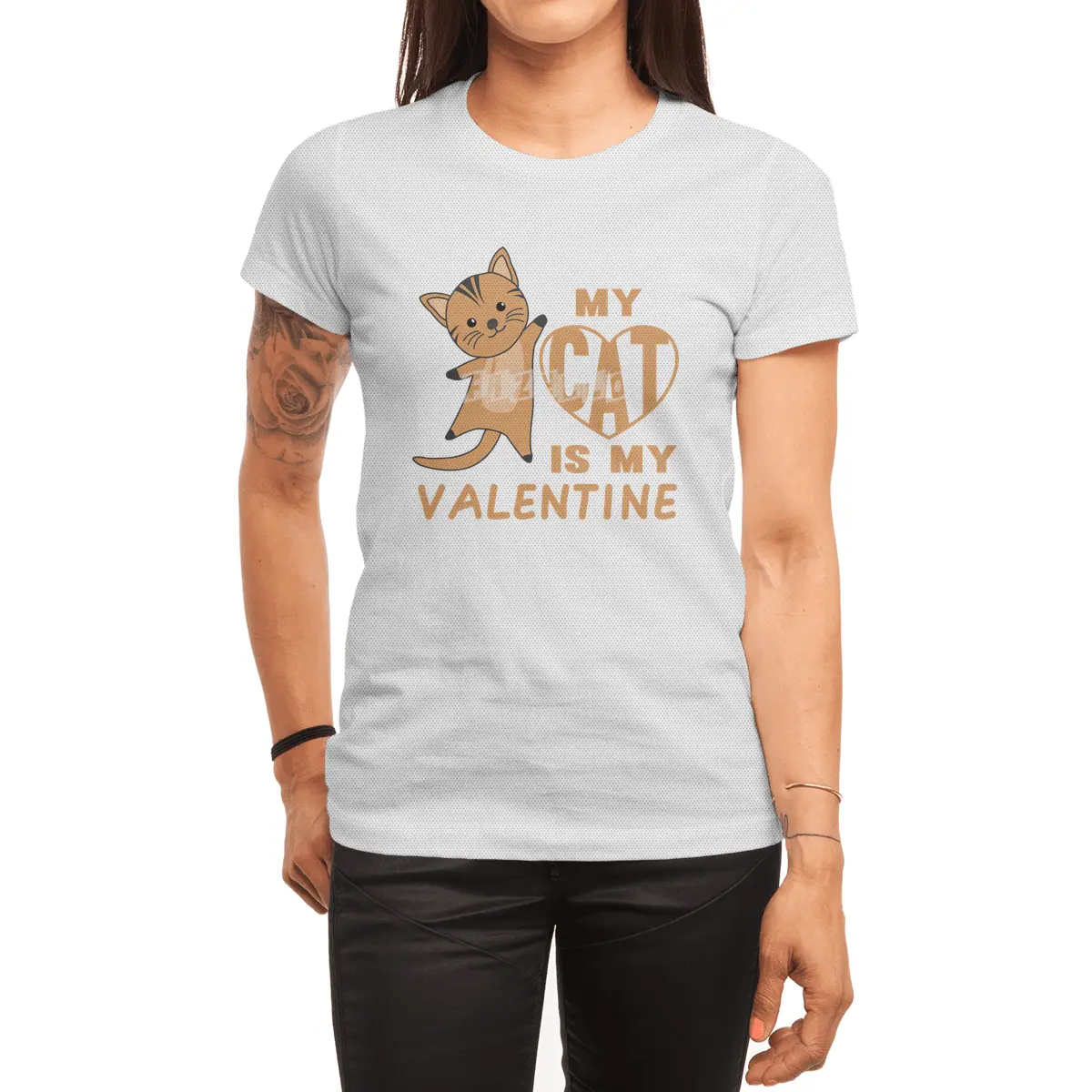 My Cat Is My Valentine Cute Cats For Women Spor T-Shirt