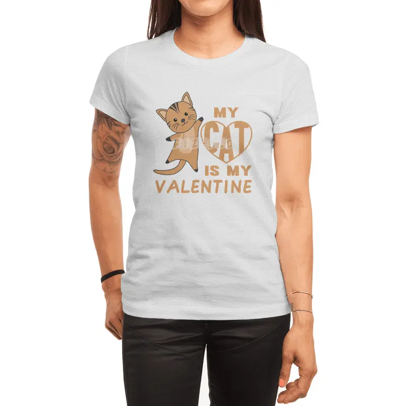 My Cat Is My Valentine Cute Cats For Women Spor T-Shirt