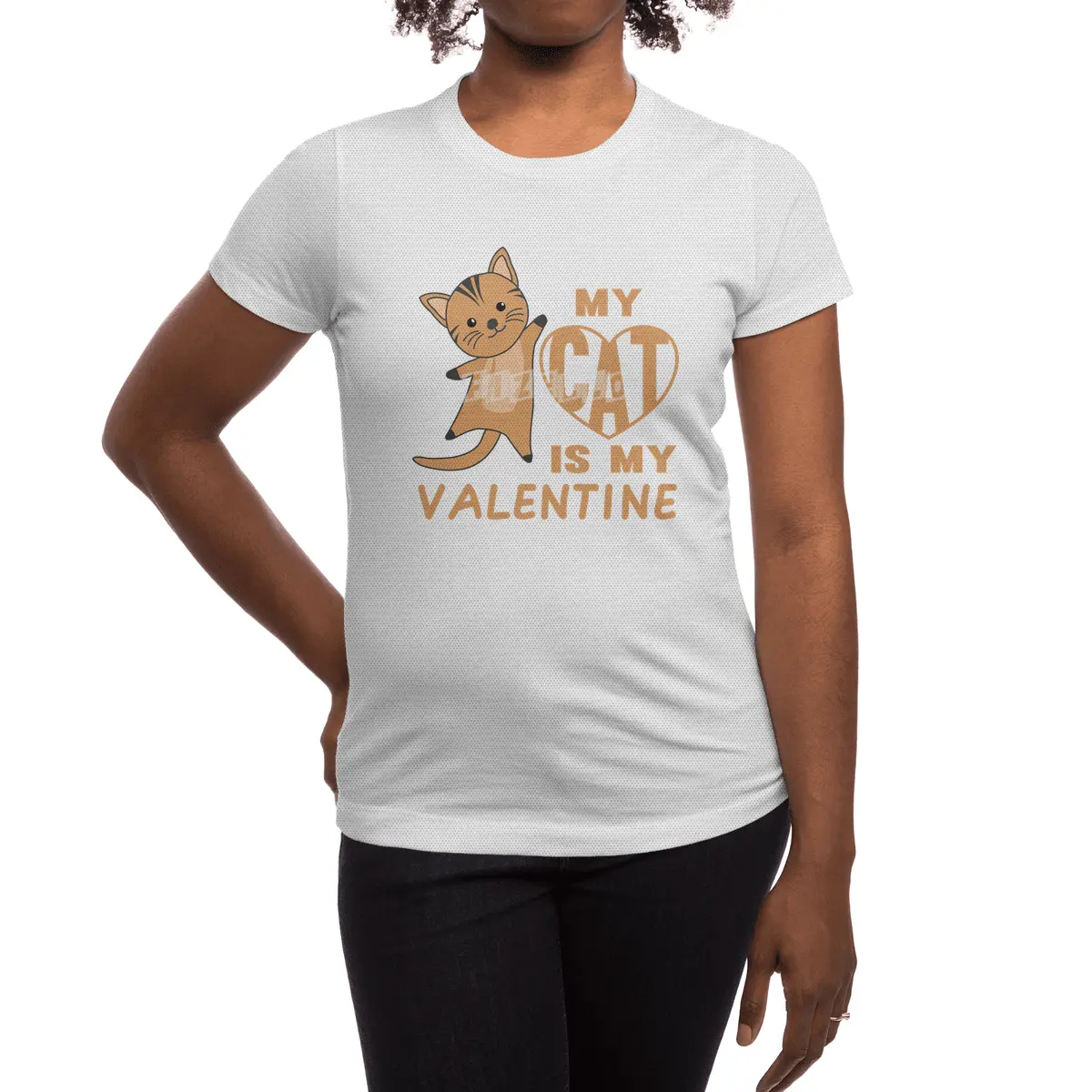My Cat Is My Valentine Cute Cats For Women Spor T-Shirt
