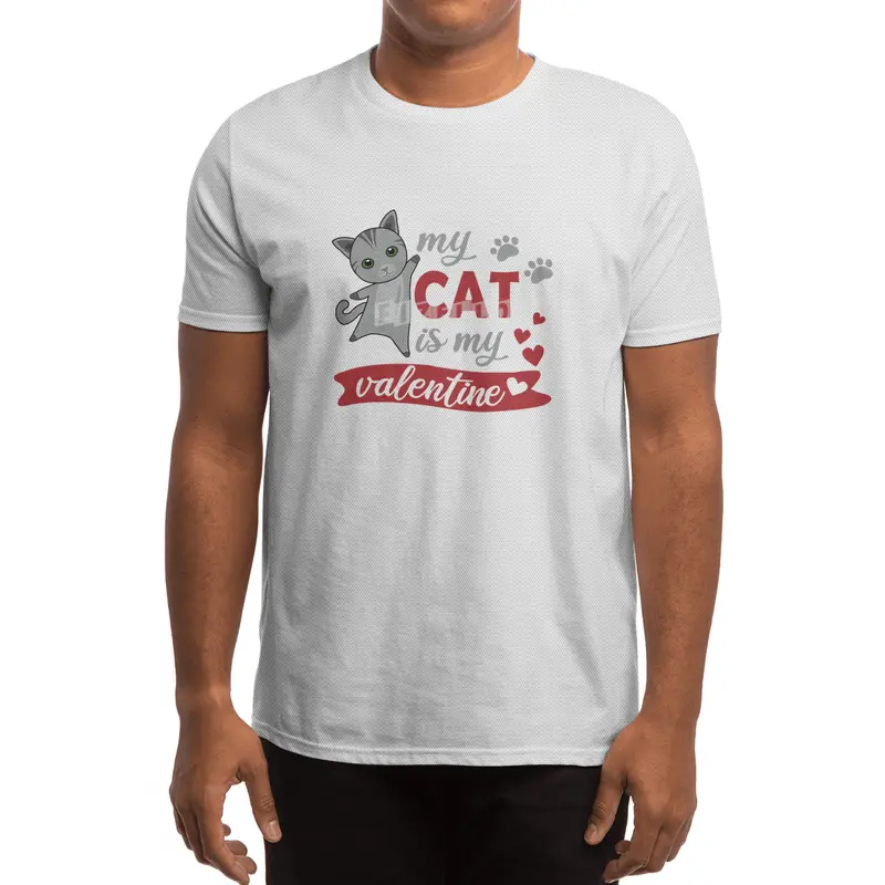 My Cat Is My Valentine Cute Cats Heart Spor T-Shirt