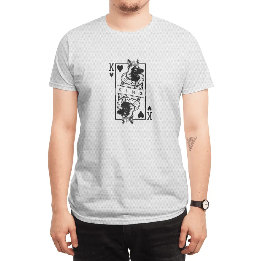 Belgian Malinois King Of Hearts Dog Playing Card Pop Art Spor T-Shirt