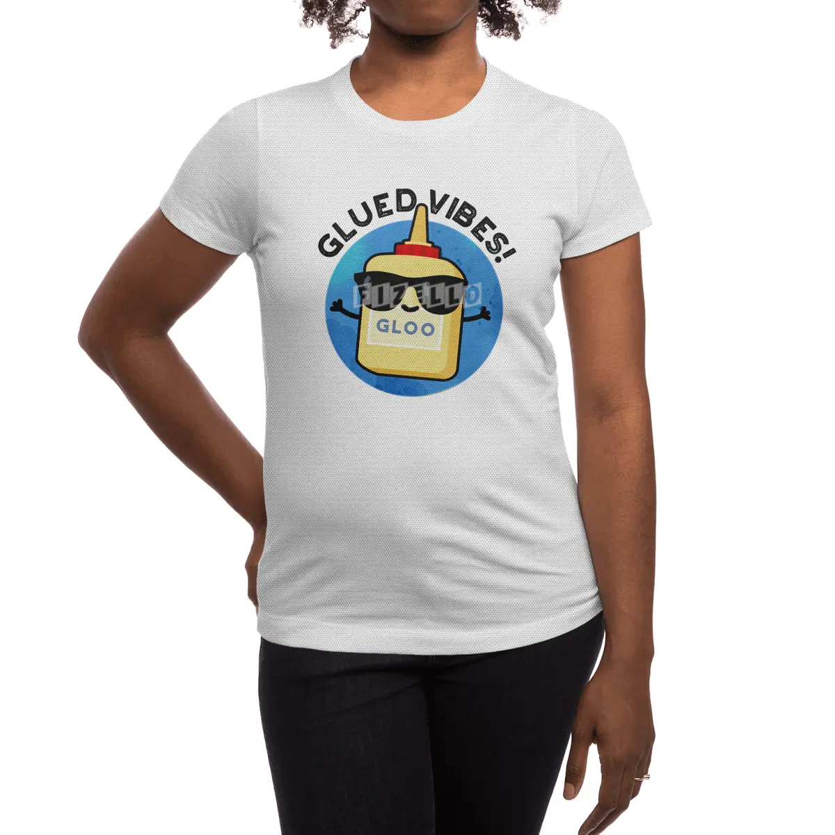 Glued Vibes Cute Good Vibes Glue Pun Spor T-Shirt
