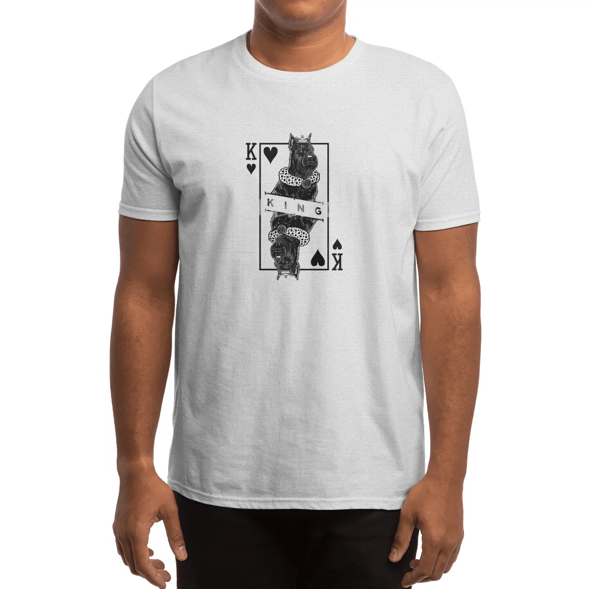 Giant Schnauzer King Of Hearts Funny Dog Lover Pop Art Spor T-Shirt