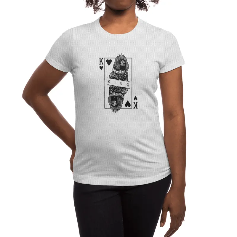 Irish Water Spaniel King Of Hearts Funny Whiptail Dog Lover Spor T-Shirt