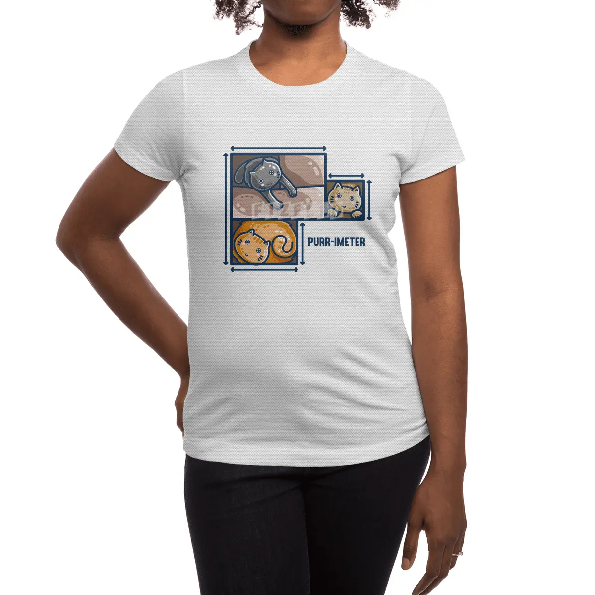 Purr-imeter Maths Cat Pun Spor T-Shirt