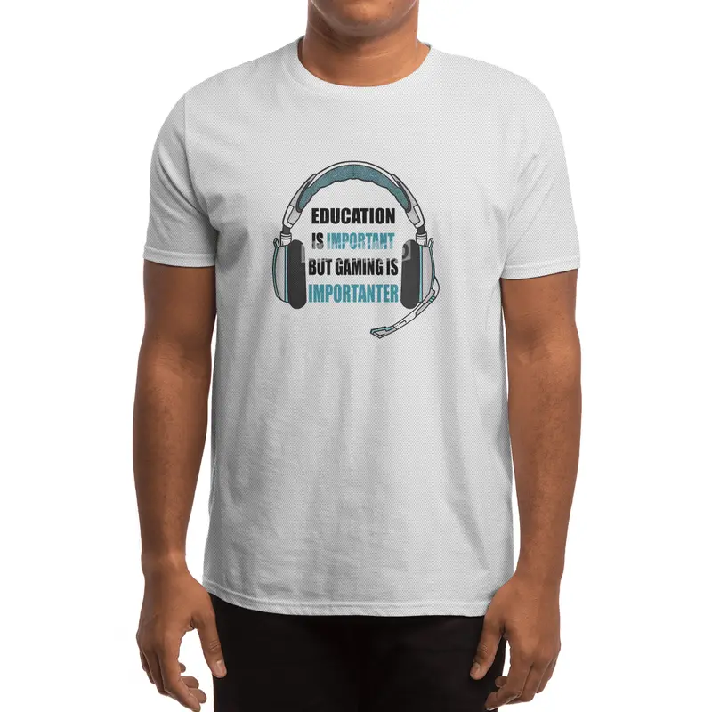 Education Is Important But Gaming Is importanter Spor T-Shirt
