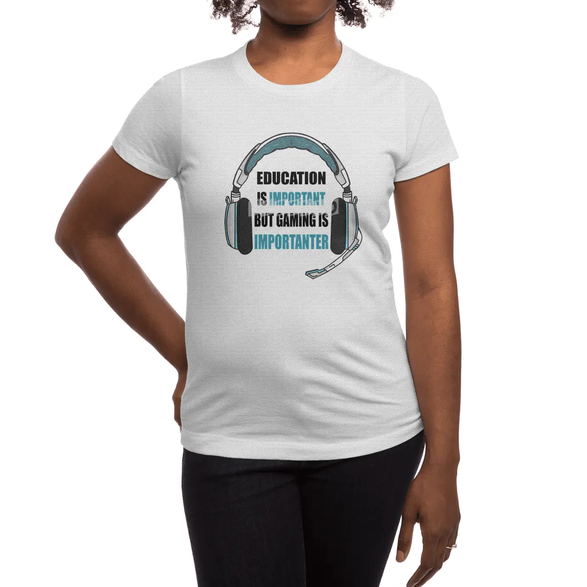 Education Is Important But Gaming Is importanter Spor T-Shirt
