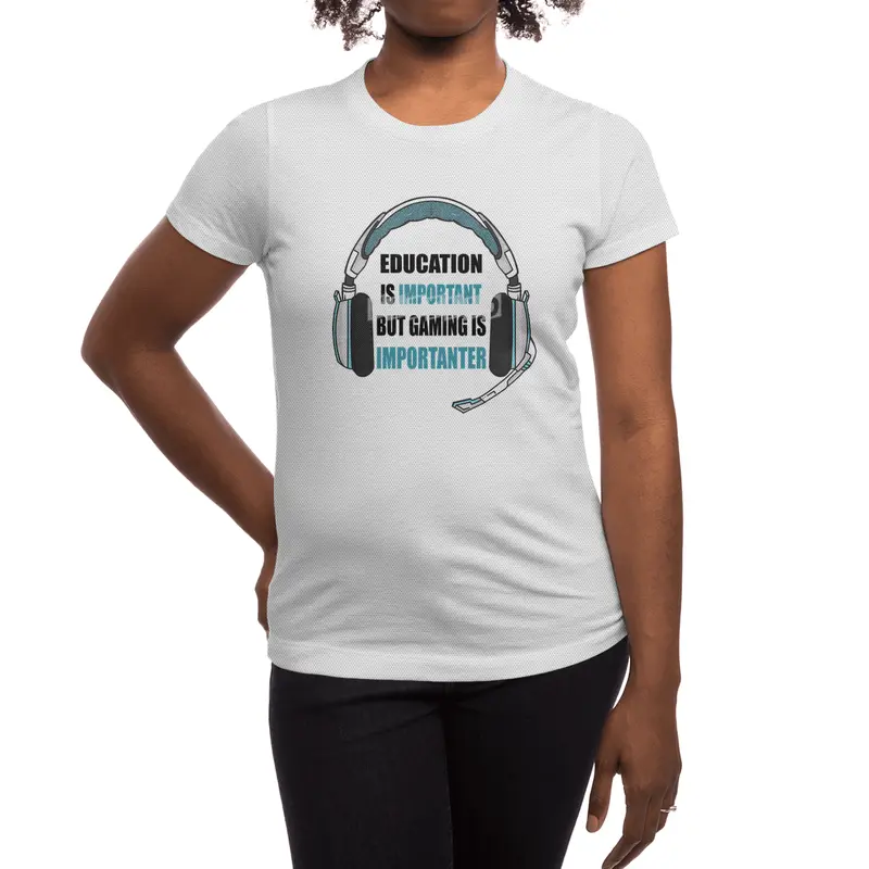 Education Is Important But Gaming Is importanter Spor T-Shirt