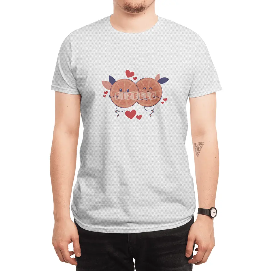 Hand drawn orange couple Spor T-Shirt