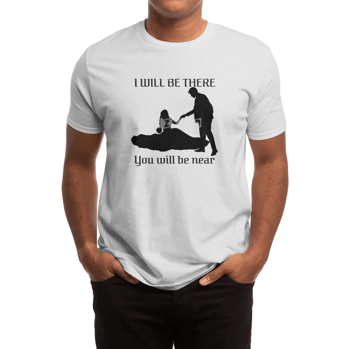 silhouette romantic couple with quotes Spor T-Shirt