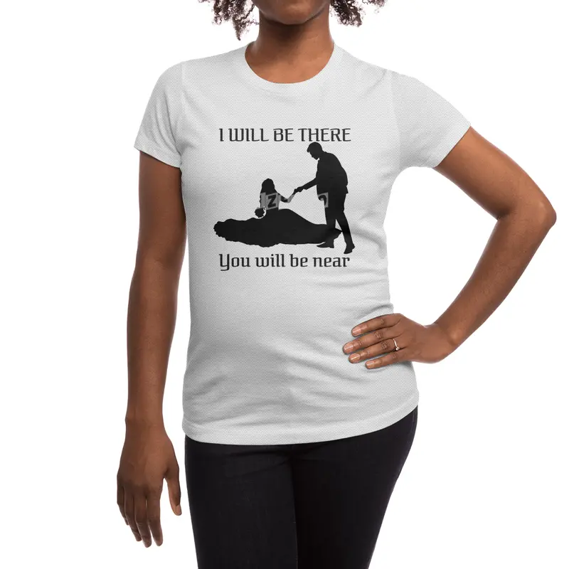 silhouette romantic couple with quotes Spor T-Shirt