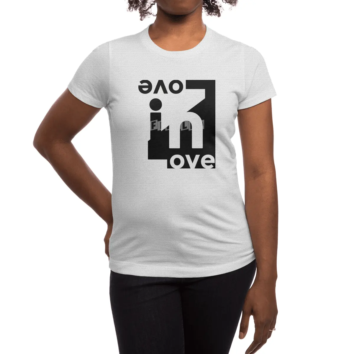 Black-Love in Love-Couple-Man-Octerson Spor T-Shirt