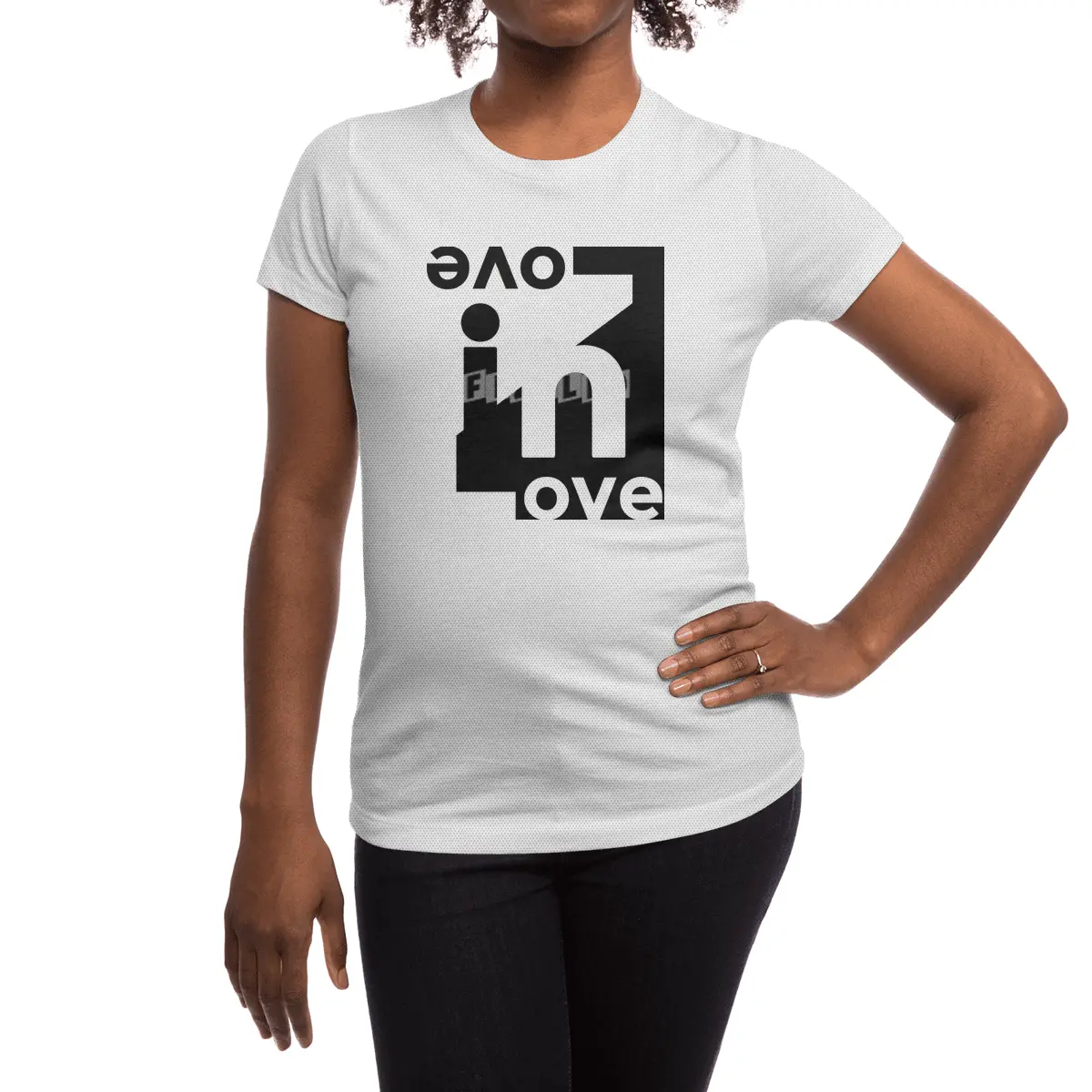 Black-Love in Love-Couple-Man-Octerson Spor T-Shirt