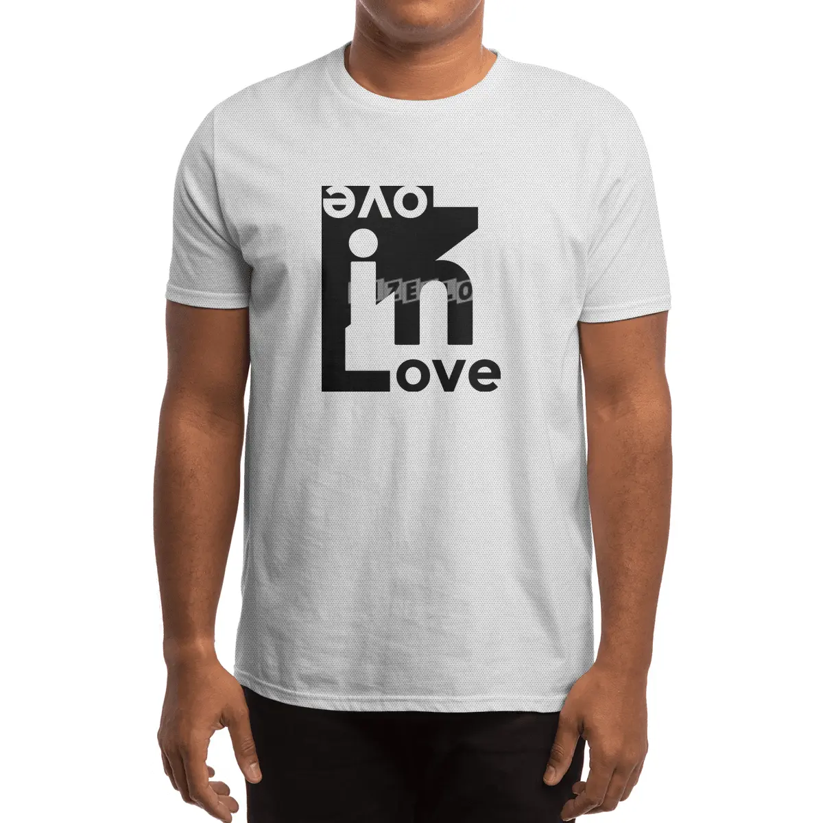 Black-Love in Love-Couple-WoMan-Octerson Spor T-Shirt