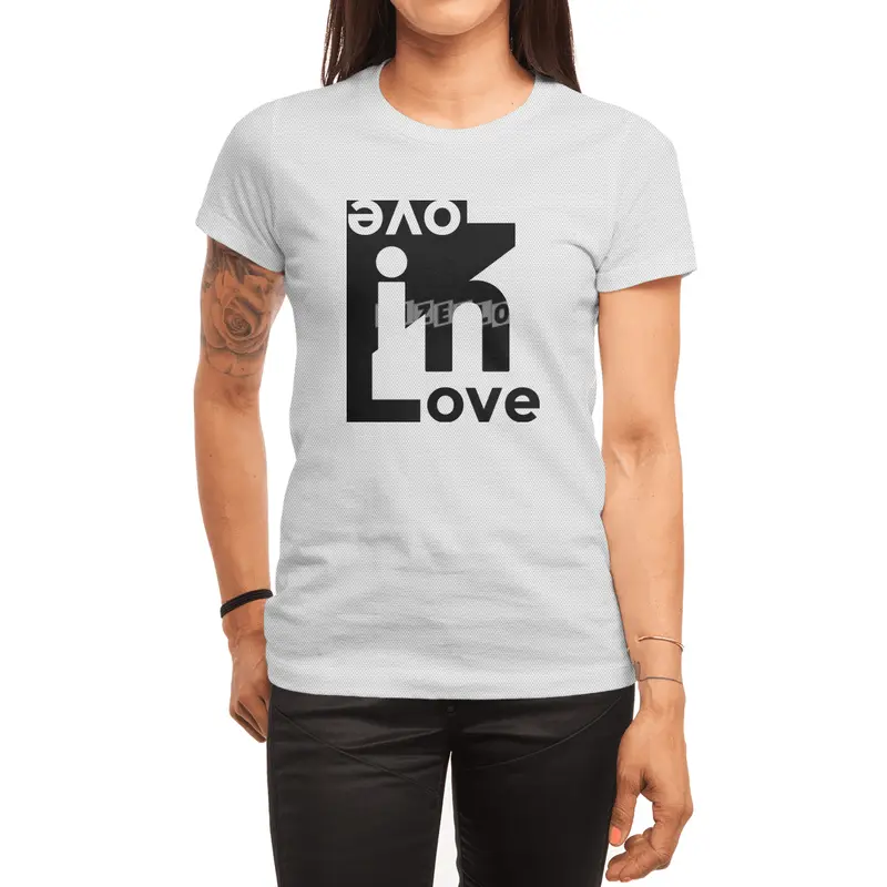 Black-Love in Love-Couple-WoMan-Octerson Spor T-Shirt