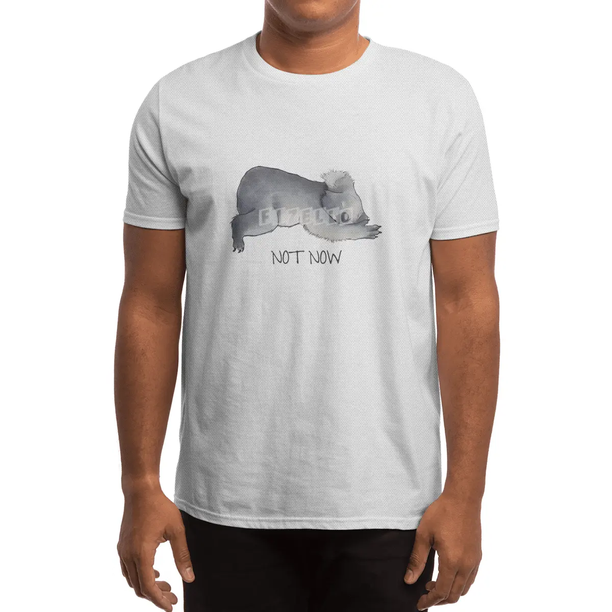Koala Sketch - Not Now - Lazy animal Spor T-Shirt