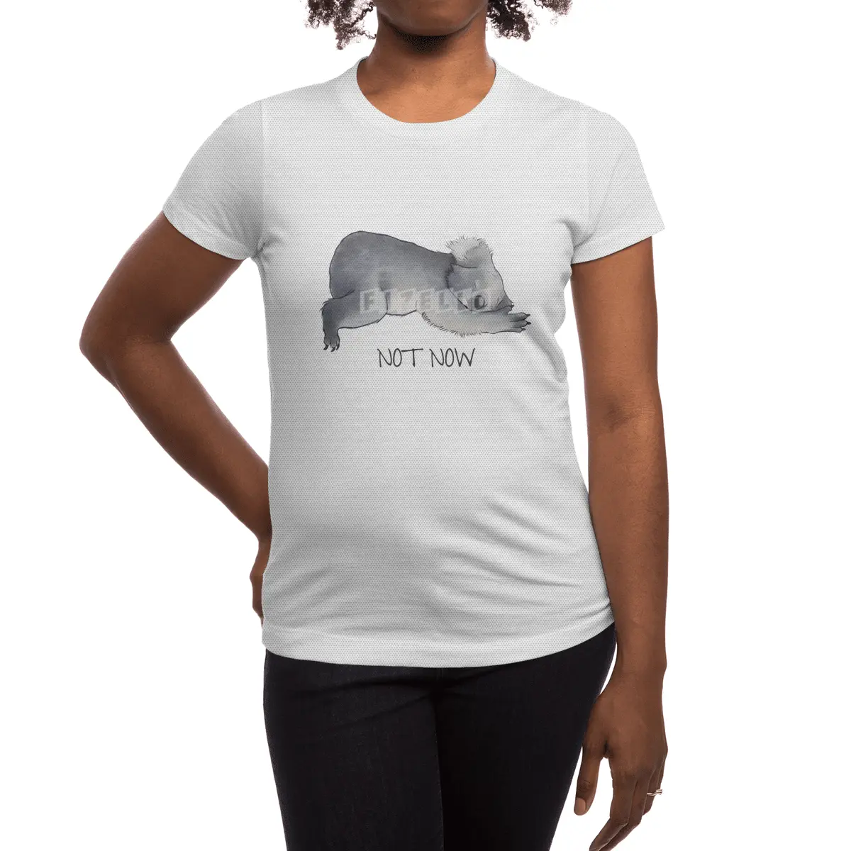Koala Sketch - Not Now - Lazy animal Spor T-Shirt
