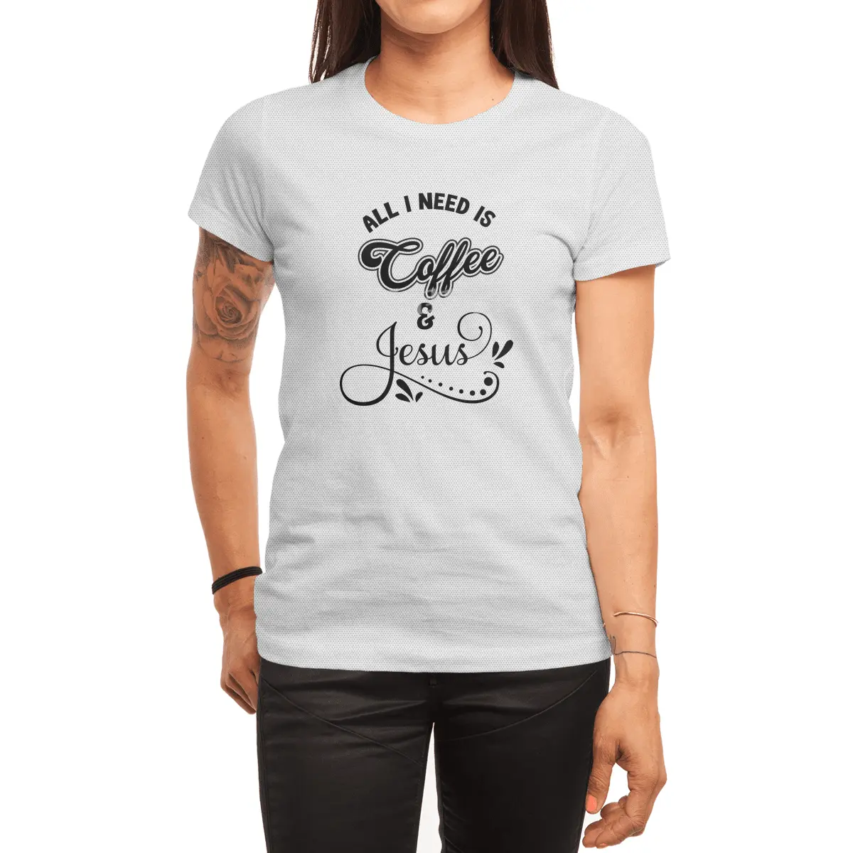 All I Need Is Jesus And Coffee Christian Spor T-Shirt