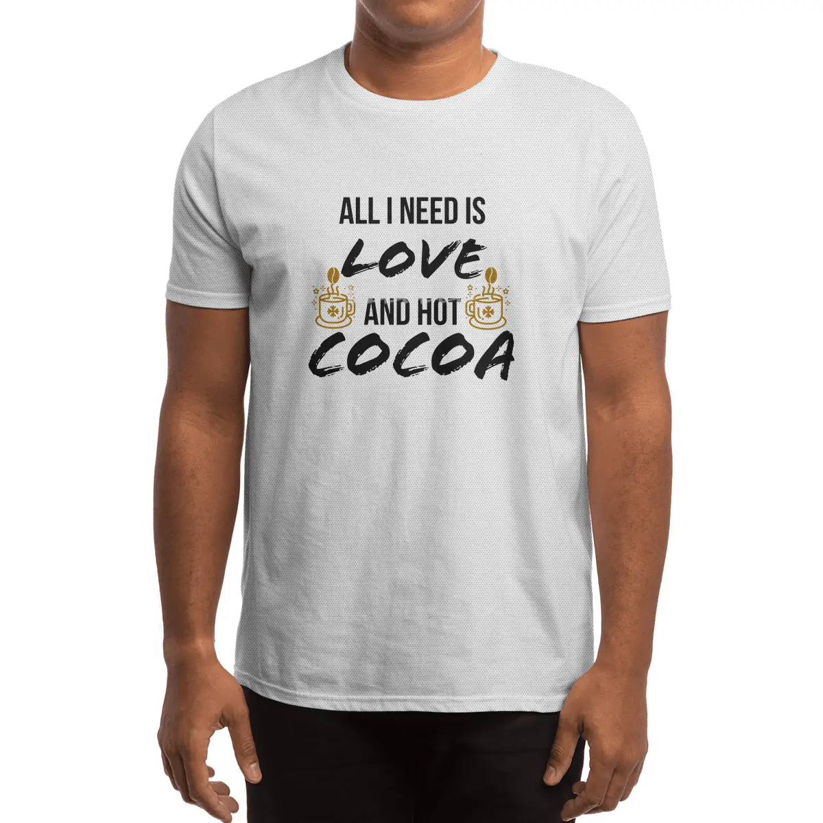All I need is love and hot cocoa Spor T-Shirt