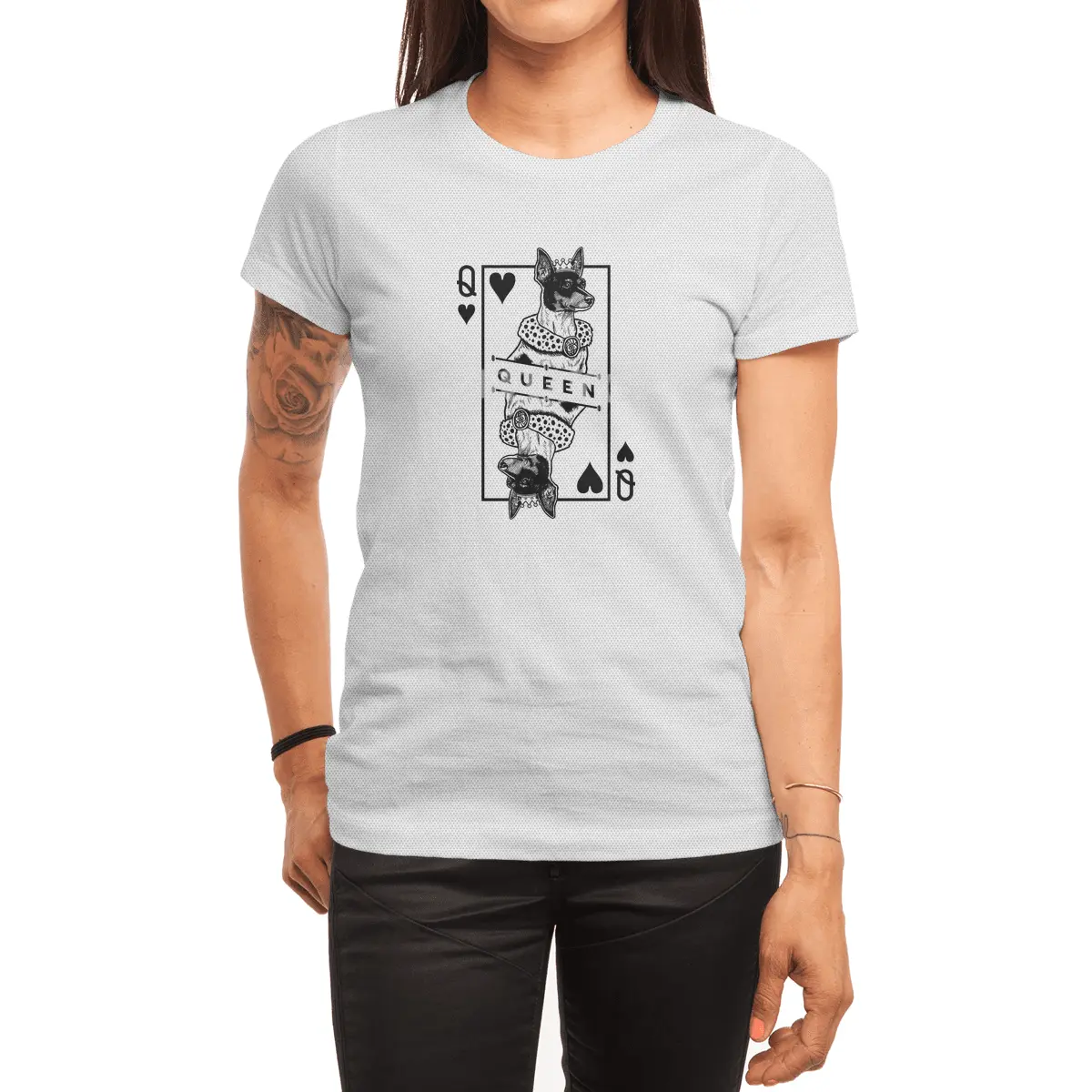 Toy Fox Terrier Queen Of Hearts Funny Dog Lover Pop Art Spor T-Shirt
