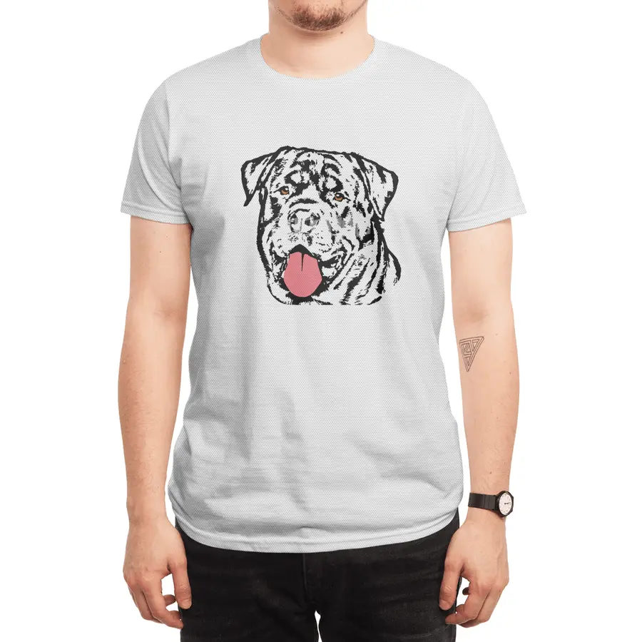 Rottweiler Dog - Colored Eyes and Tongue Spor T-Shirt