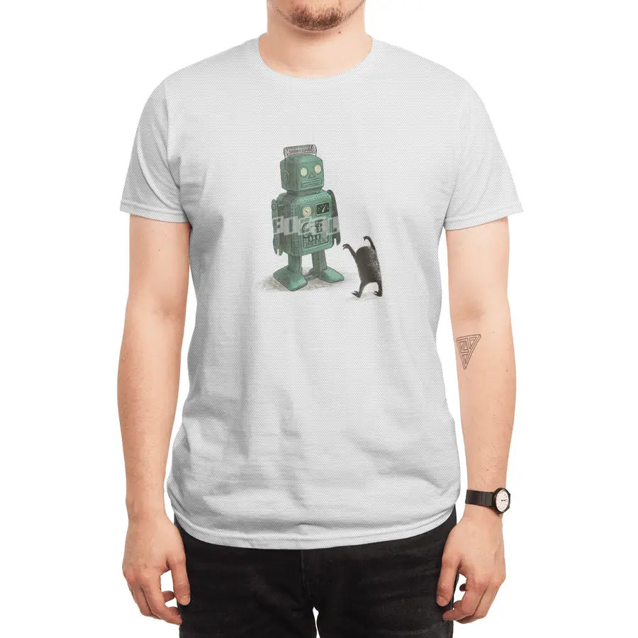 Robot Vs Alien Spor T-Shirt