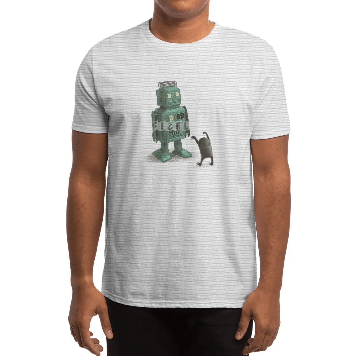 Robot Vs Alien Spor T-Shirt