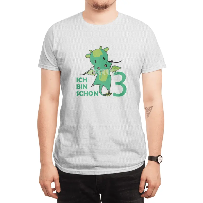 Dragon Green Three Years Old 3rd Birthday Kids Spor T-Shirt