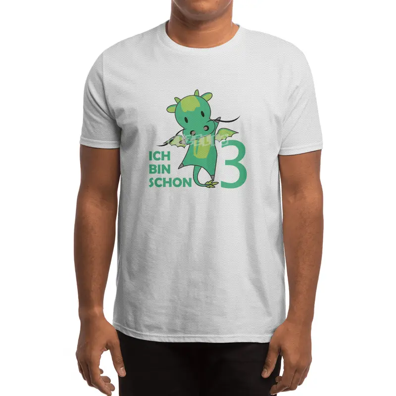 Dragon Green Three Years Old 3rd Birthday Kids Spor T-Shirt