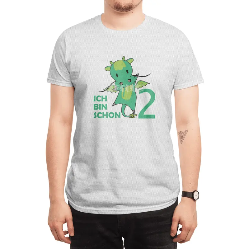 Dragon Green Two Years Old 2nd Birthday Fairy Tale Spor T-Shirt