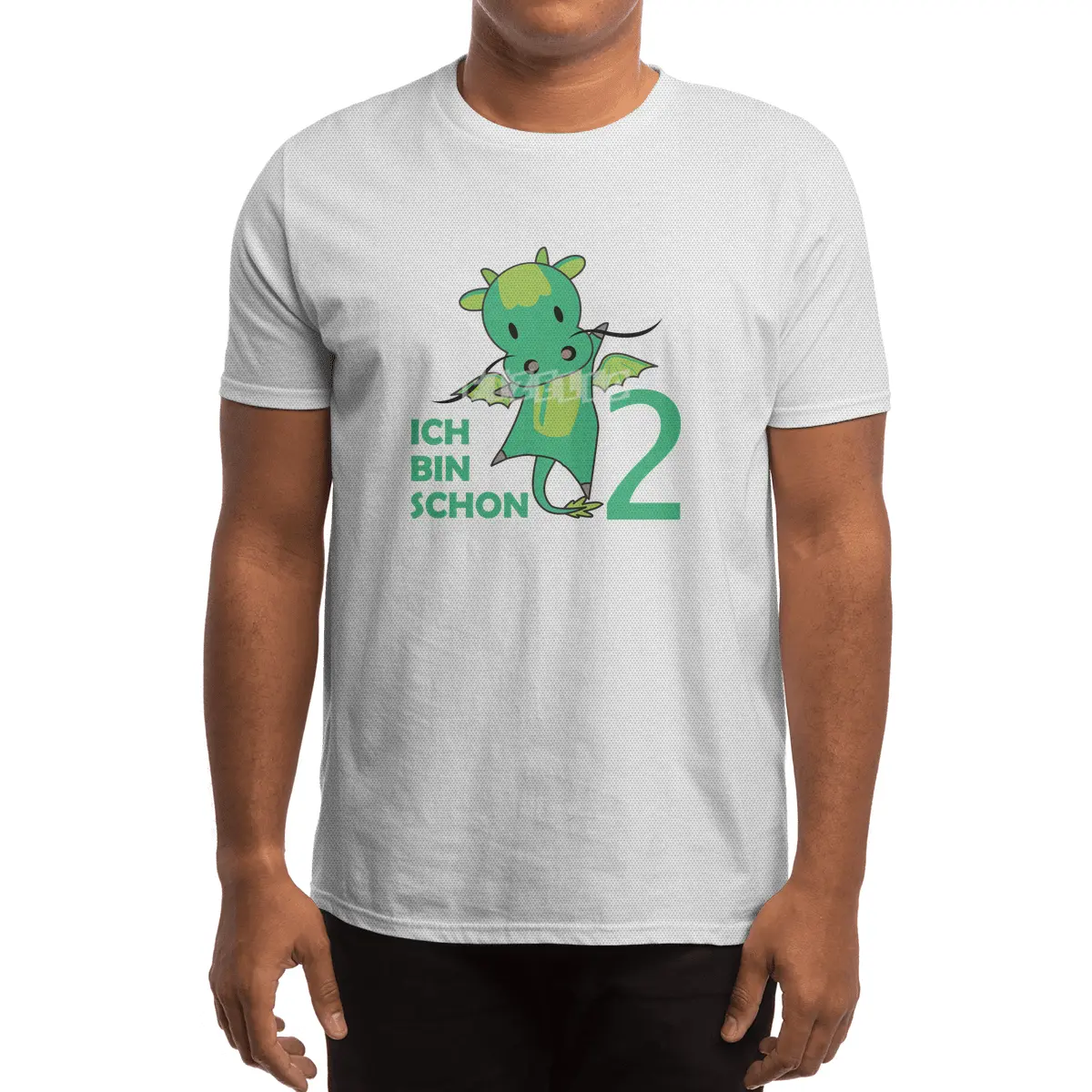 Dragon Green Two Years Old 2nd Birthday Fairy Tale Spor T-Shirt