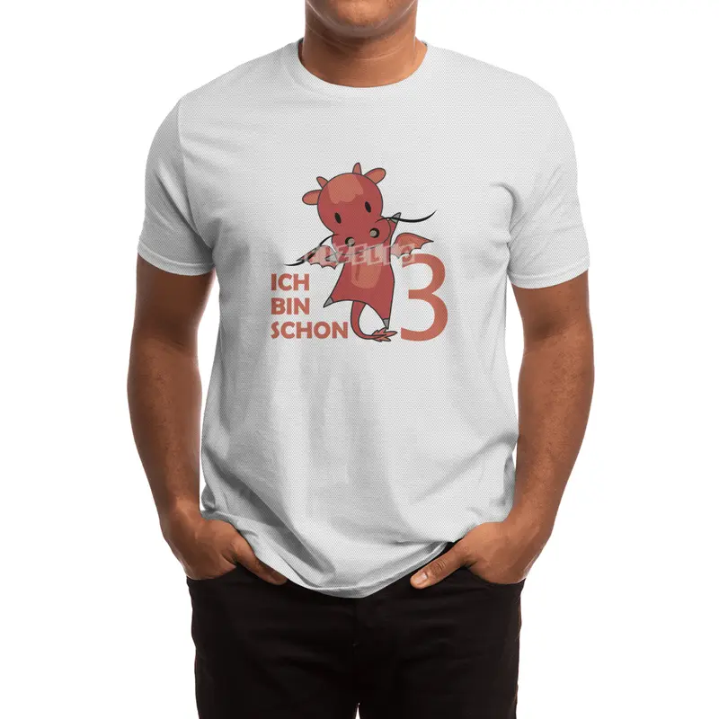Dragon Red Three Years Old 3rd Birthday Kids Spor T-Shirt