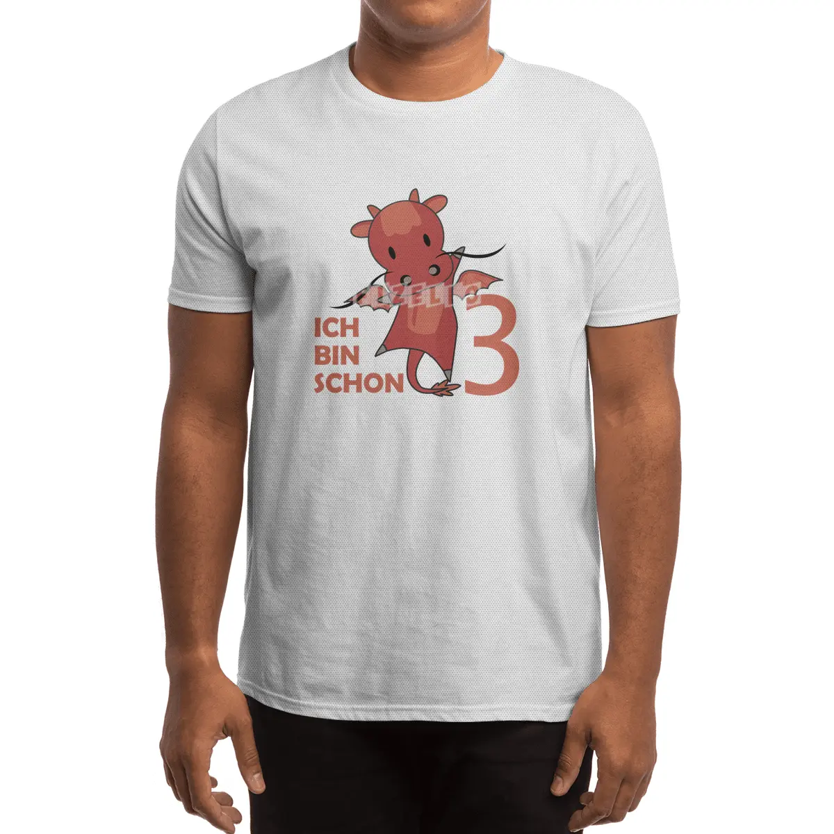 Dragon Red Three Years Old 3rd Birthday Kids Spor T-Shirt