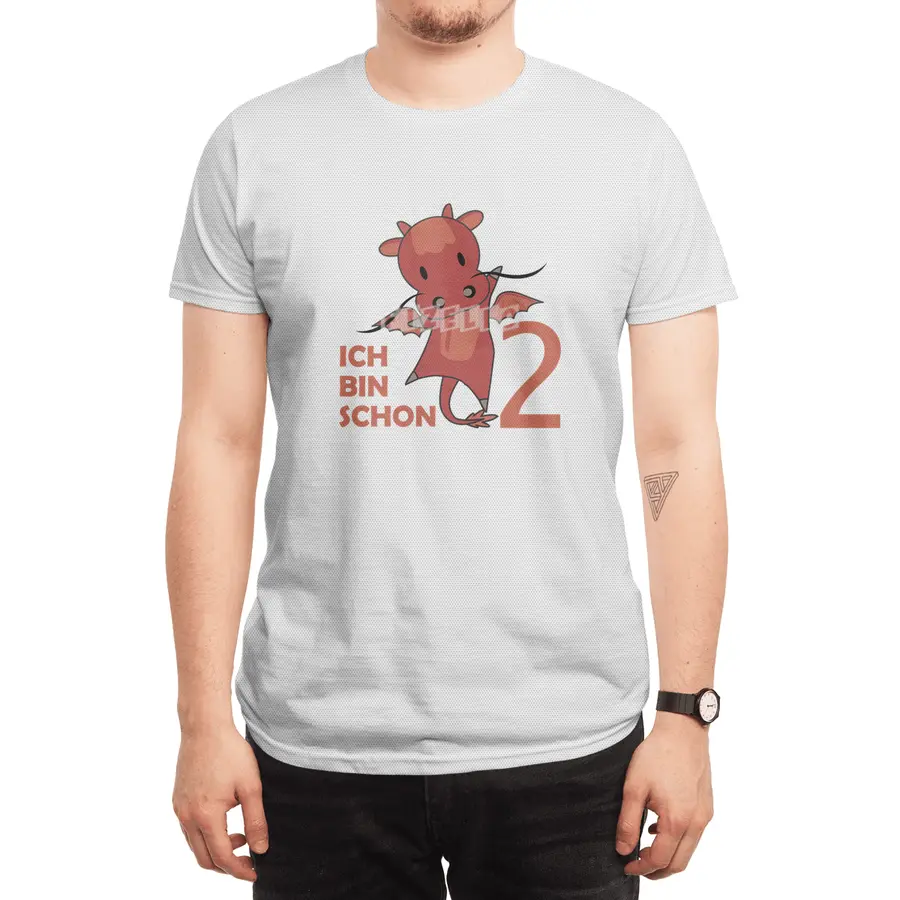 Dragon Red Two Years Old 2nd Birthday Fairy Tale Spor T-Shirt