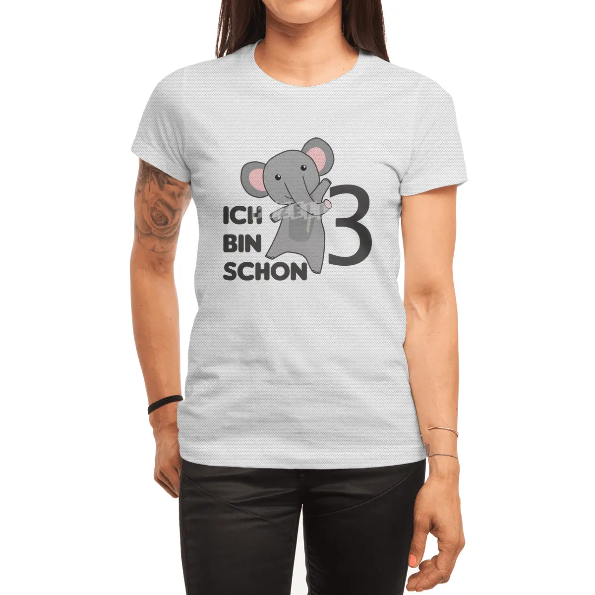 Elephant Three Years Old Birthday child Spor T-Shirt