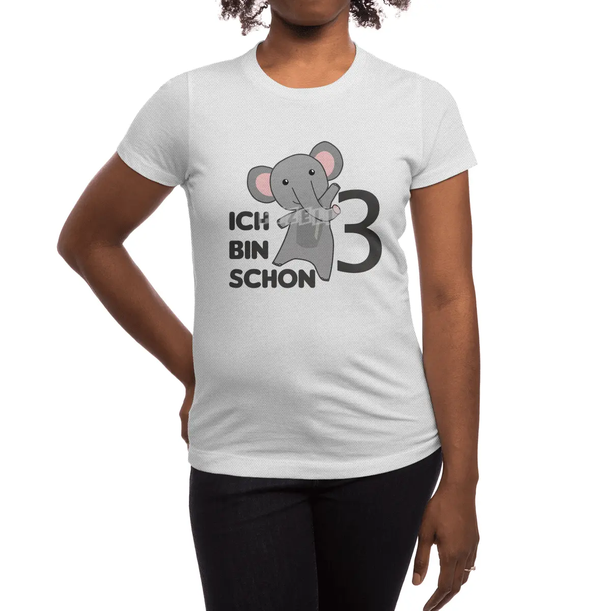 Elephant Three Years Old Birthday child Spor T-Shirt