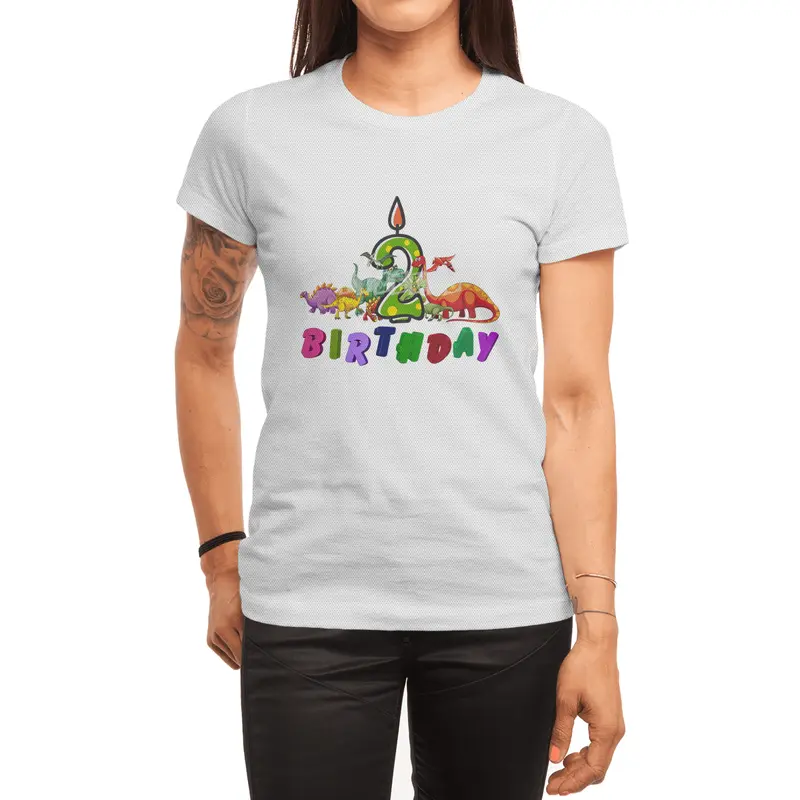 2nd Birthday Dinosaur two years old Dino Gift Boy Spor T-Shirt