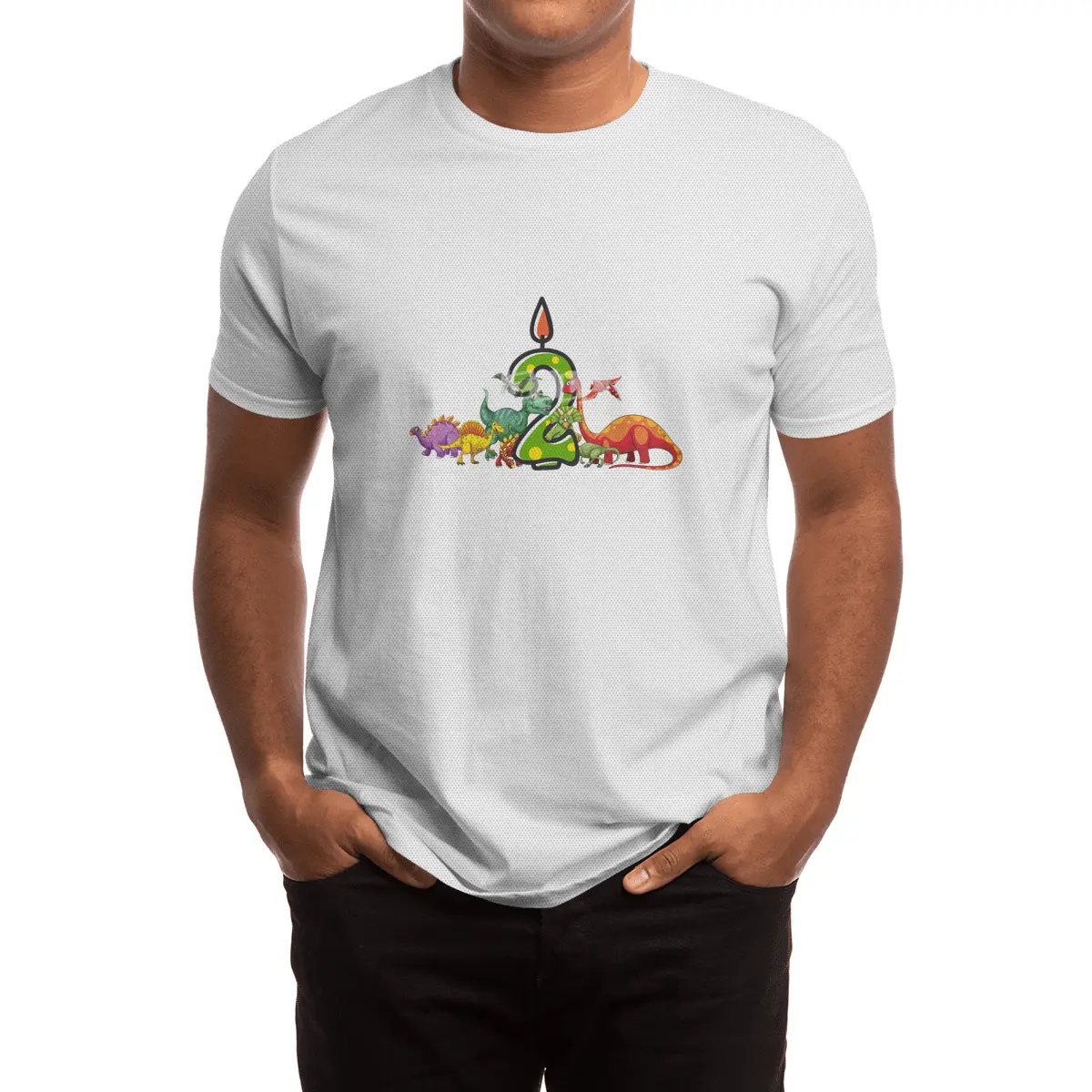 2nd Birthday Dinosaur two years old Dino Gift Boy Spor T-Shirt