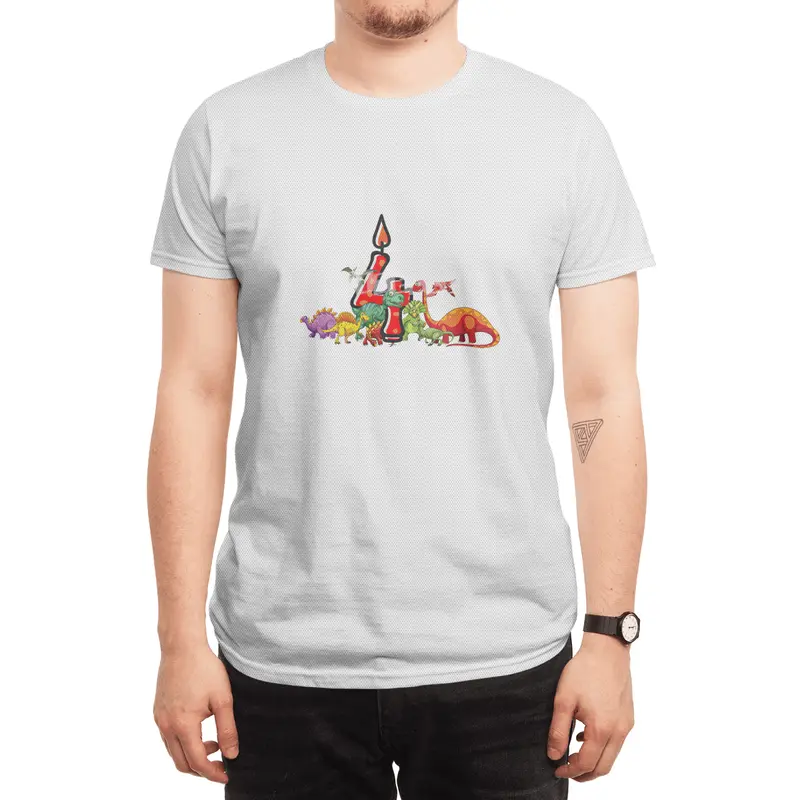 4th Birthday Dinosaur Dino Gift Boy four years old Spor T-Shirt
